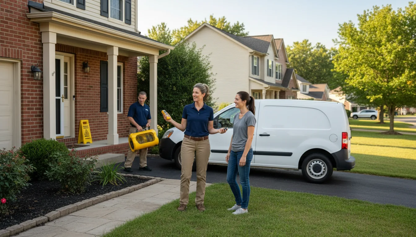 Residential water damage restoration in Del City, OK